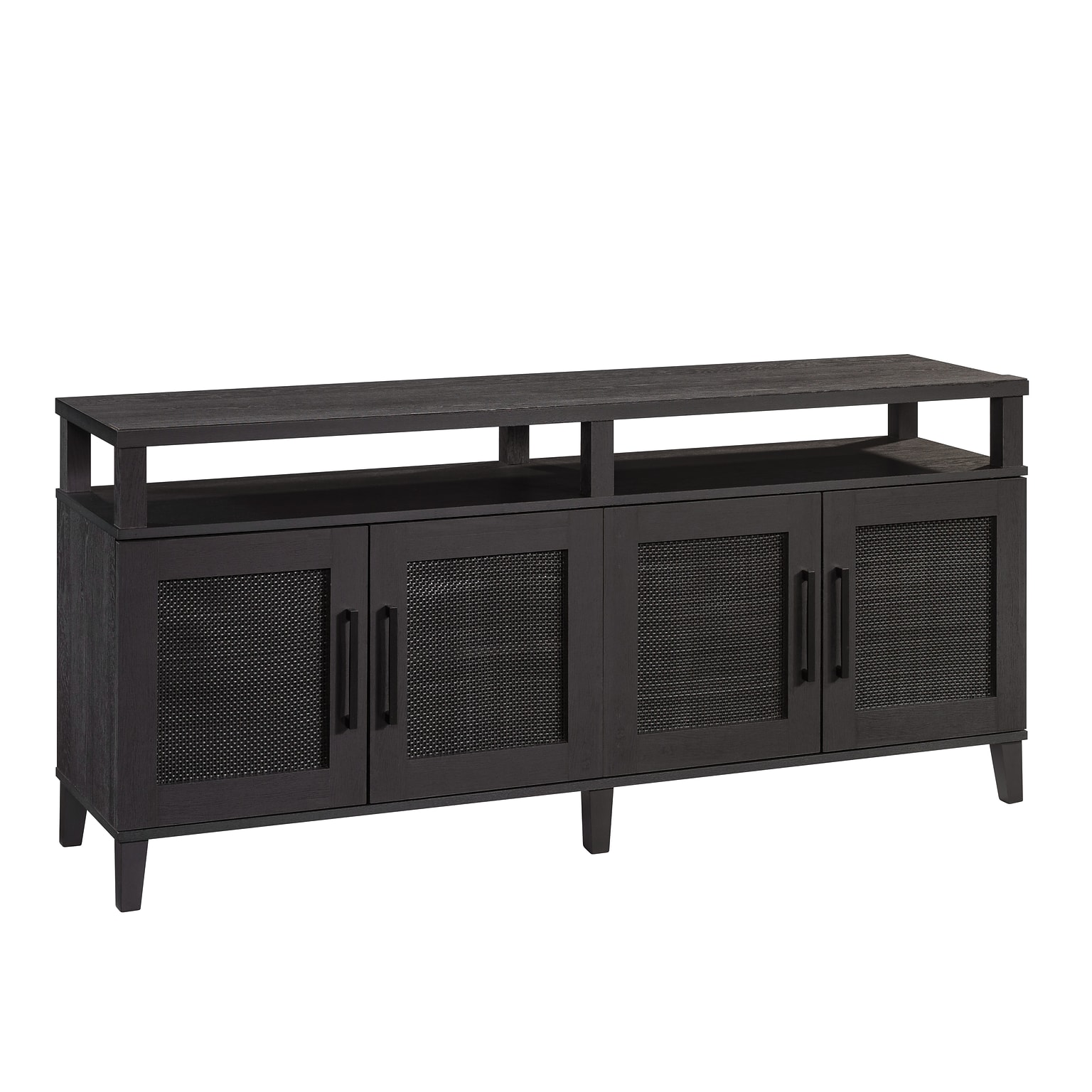 Sauder Tiffin Line Credenza TV Stand, Screens up to 65, Raven Oak (433576)