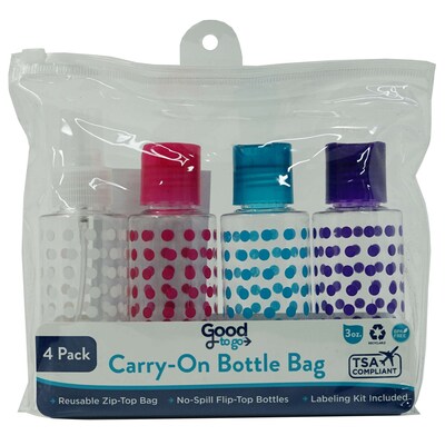 Handy Solutions Good To Go 5 Piece Airplane Bottle Kit - 6 ct Traypack, CT of 12 (72 ea)