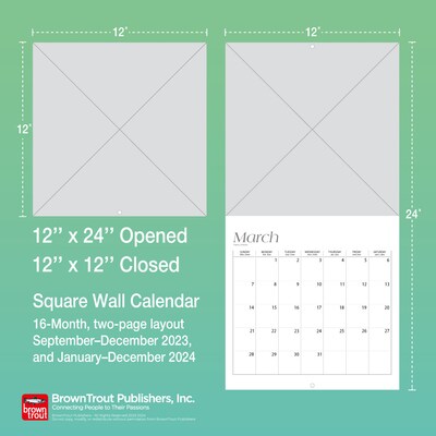 2024 BrownTrout BTS Official 12" x 24" Monthly Wall Calendar (9781975472962)