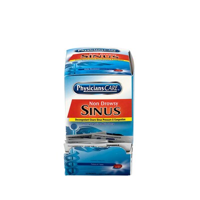 PhysiciansCare Sinus Decongestant Tablets, 50/Box (90087)