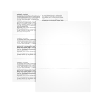 Adams 2024 1099-NEC Blank Forms with Copy B Printed Backs, 50 sheets/pack (LNECBLANK-S)