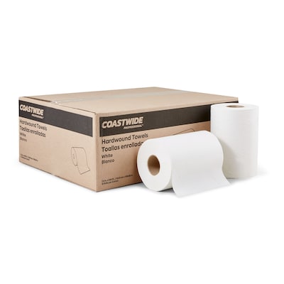 Coastwide Professional™ Hardwound Paper Towels, 1-Ply, 350 ft./Roll, 12 Rolls/Carton (CW21813)