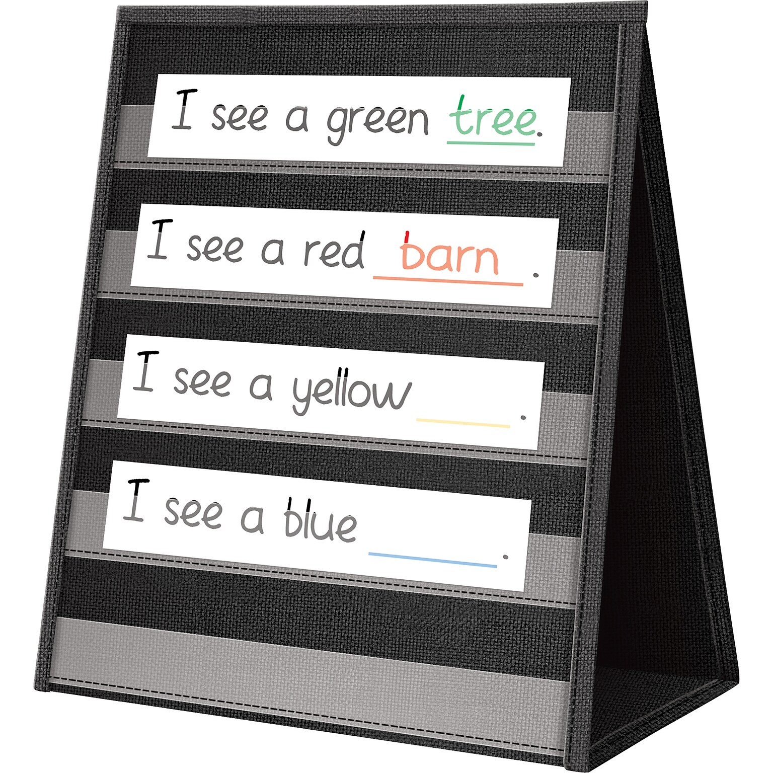 Teacher Created Resources Black Desktop Pocket Chart, 15-1/2 x 12 (TCR20374)