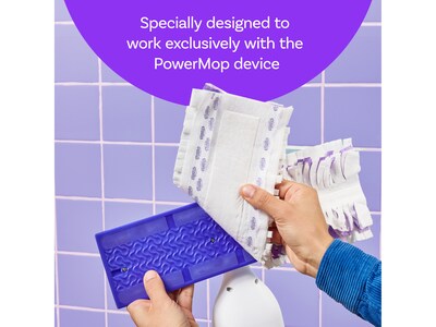 Swiffer PowerMop Multi-Surface Mopping Pad, White/Purple, 11/Pack (12868)