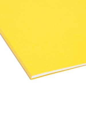 Smead FasTab Hanging File Folders, 1/3-Cut Tab, Letter Size, Yellow, 20/Box (64097)