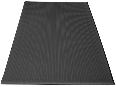 Crown Mats Tuff-Spun Foot-Lover Anti-Fatigue Mat, 36 x 144, Black (FL 3612BK)