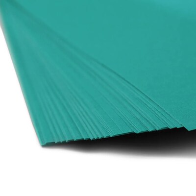 JAM Paper Smooth Colored 8.5" x 11" Color Copy Paper, 24 lbs., Sea Blue, 50 Sheets/Ream (102657A)