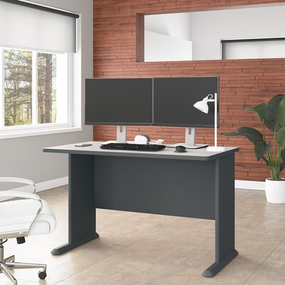 Bush Business Furniture Cubix 48W Desk, Slate/White Spectrum (WC8448A)