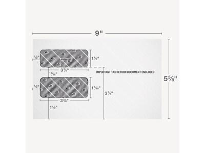 Adams 2024 Self-Seal Security-Tinted Double-Window 1099 Tax Envelope, 9" x 5-5/8", White, 25/Pack (STAX1-24)