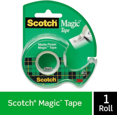 Scotch Magic Invisible Tape with Dispenser, 3/4 x 8.33 yds. (105)