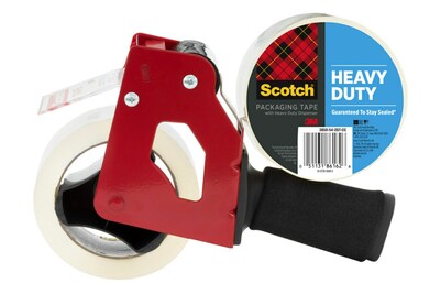 Scotch Heavy Duty Packing Tape with Dispenser, 1.88" x 54.6 yds., Clear  (3850-2ST) | Quill.com
