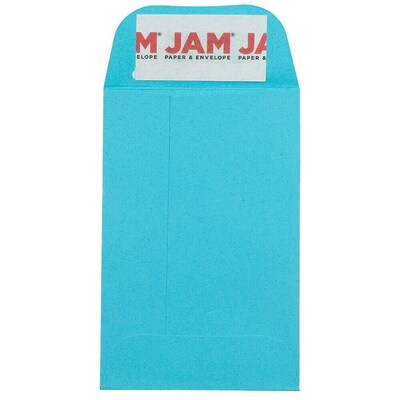 JAM Paper Self Seal #1 Coin Business Envelope, 2 1/4 x 3 1/2, Blue, 50/Pack (218947509I)