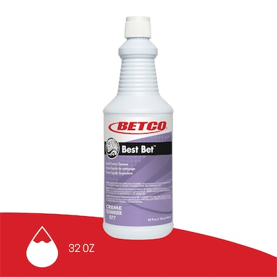 Betco Best Bet Abrasive Creme Cleanser, 32 oz., 12 Bottles/Carton (771200X)