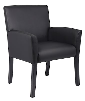 Boss Office Products Vinyl Guest Chair, Black (B639-BK)