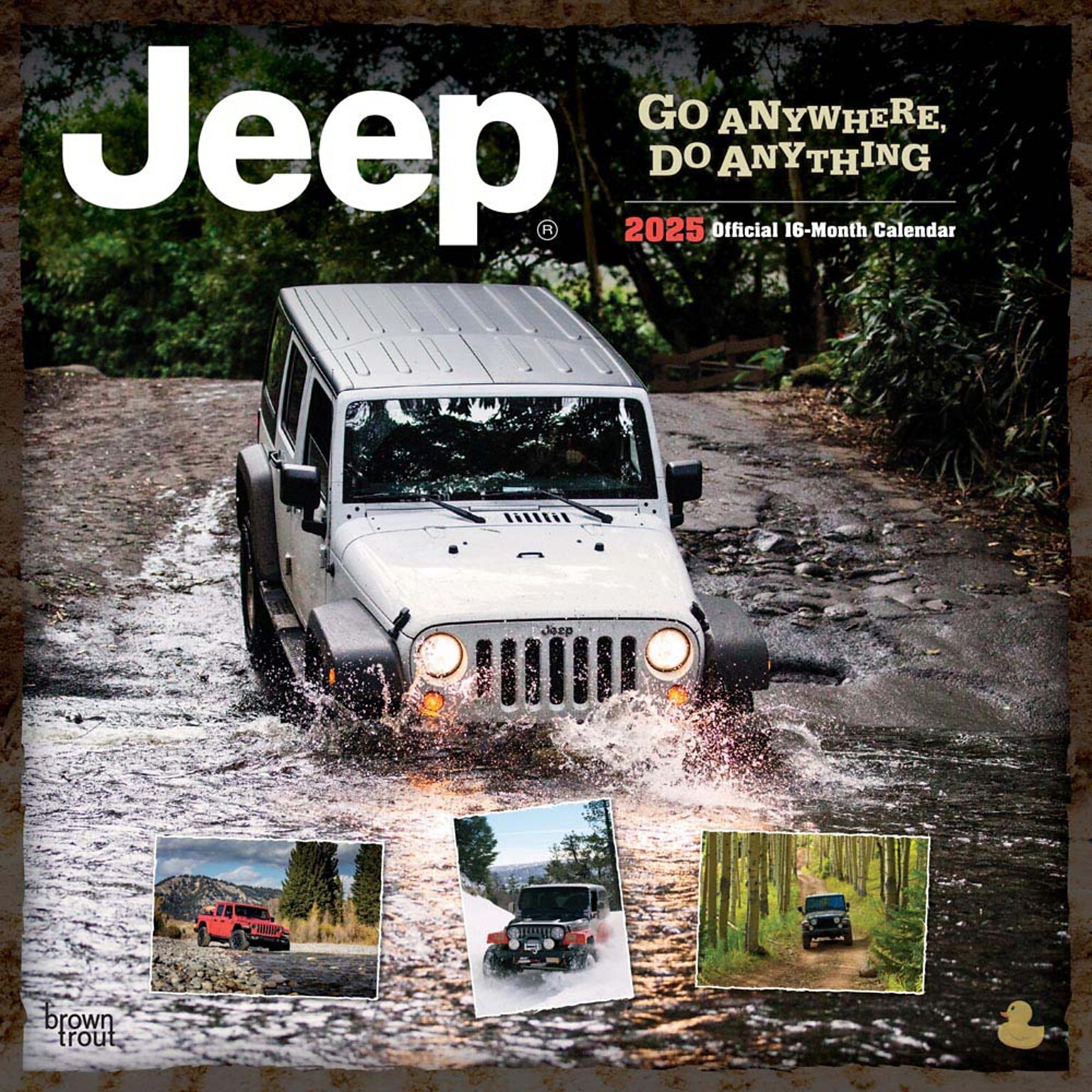 2025 BrownTrout Jeep 12 x 12 Monthly  Wall Calendar (9781975479794)