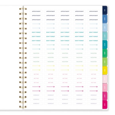 2025-2026 AT-A-GLANCE Simplified by Emily Ley Happy Stripe 8.5" x 11" Academic Year Weekly & Monthly Planner, Plastic Cover