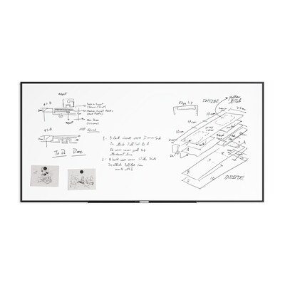 U Brands Steel Dry-Erase Whiteboard, Aluminum Frame, 8' x 4' (2898U00-01)