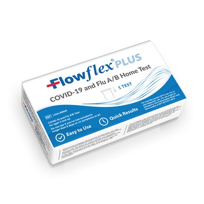 Flowflex Plus COVID-19 & Flu A/B, 3-in-1 Antigen Rapid Test, Results in 15 Mins, 20 Test (TBN203683)