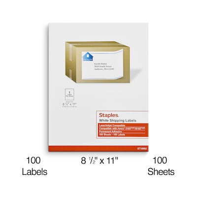  Fluorescent Green Sticker Paper, 100 Sheets, 8.5 x 11 Full  Sheet Label, Inkjet or Laser Printer, Online Labels : Office Products