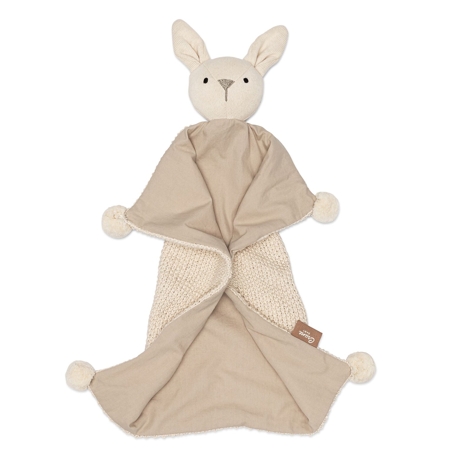 Crane Baby Avery Organic Baby Lovey Blanket, Ollie The Bunny (BC-150BL-2)