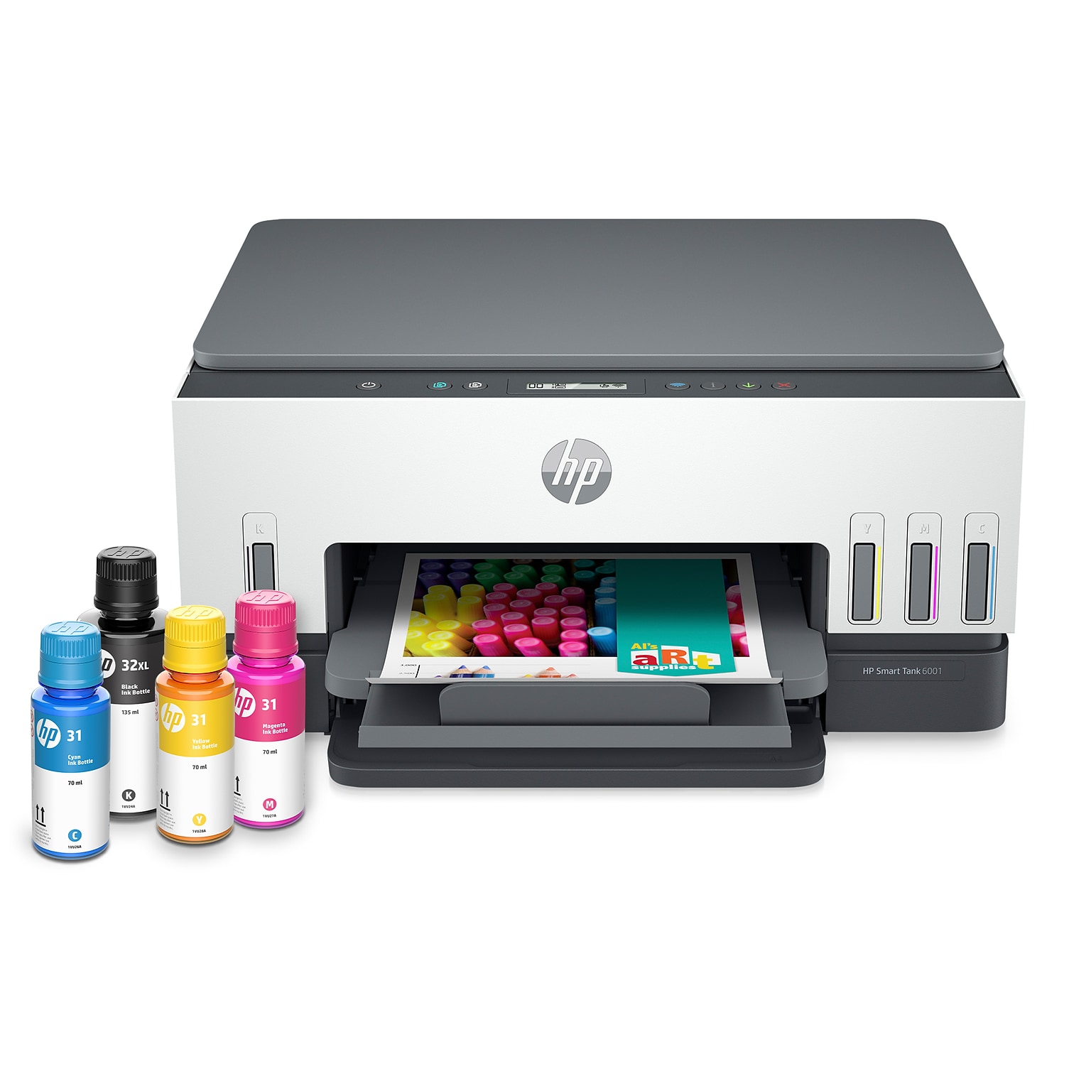 HP Smart Tank 6001 Wireless Color Inkjet Printer, All-In-One Supertank, Print, Scan, Copy (2H0B9A#B1H)