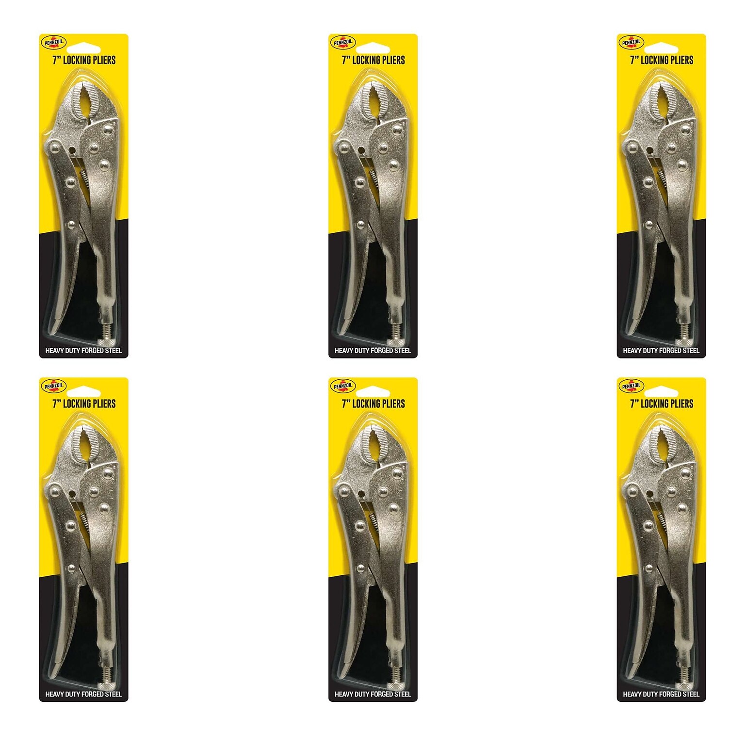 Pennzoil 7 Locking Pliers, 6/Pack, 10 Packs/Carton (14730)