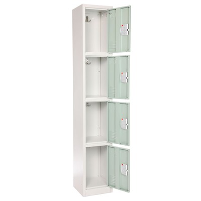 AdirOffice 72"H 4-Tier Misty Green Storage Locker (ADI629-204-MGRN-DL)