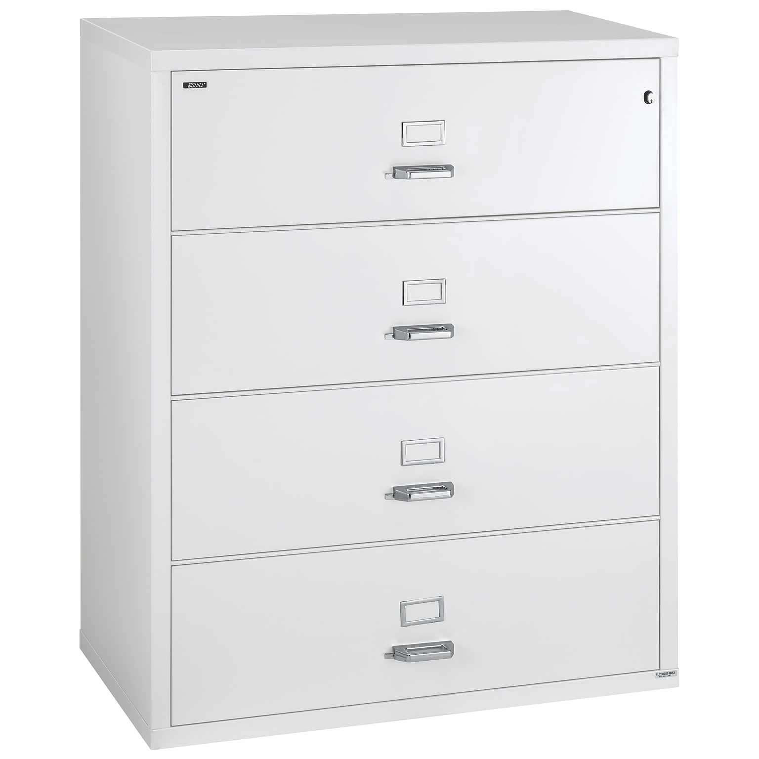 Quill Brand® 44 4-Drawer Fire Resistant Lateral File Cabinet with Lock, Letter/Legal, Artic White (Q444LATAW)