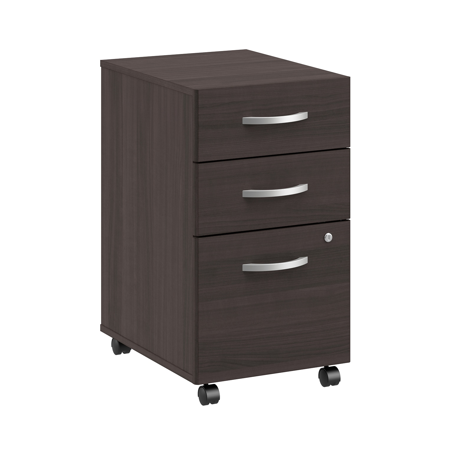Bush Business Furniture Arrive 3 Drawer Mobile File Cabinet - Assembled, Storm Gray (ARF116SG-Z)