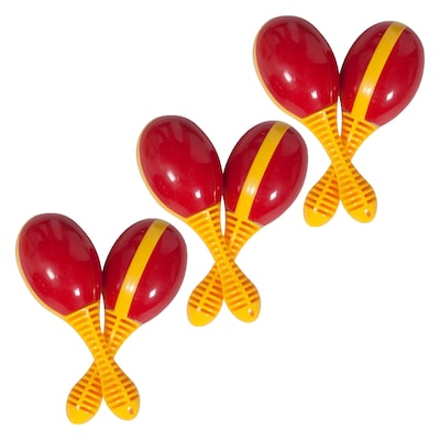 Westco Educational Products Mini Maracas, 2 Per Pack, 3 Packs (WEPMA7002RD-3)