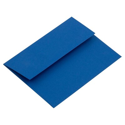 JAM Paper A2 Booklet Envelope 4 3/8" x 5 3/4", Presidential Blue, 50/Pack (563913396i)