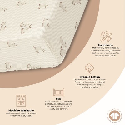 Organic Cotton Bunny Fitted Crib Sheet