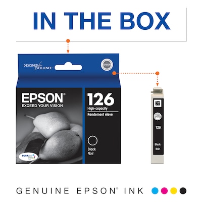 Epson T126 Black High Yield Ink Cartridge   (T126120-S)