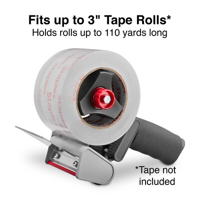 Staples Comfort Grip 3" Packing Tape Dispenser, Gray (CW56467) | Quill.com