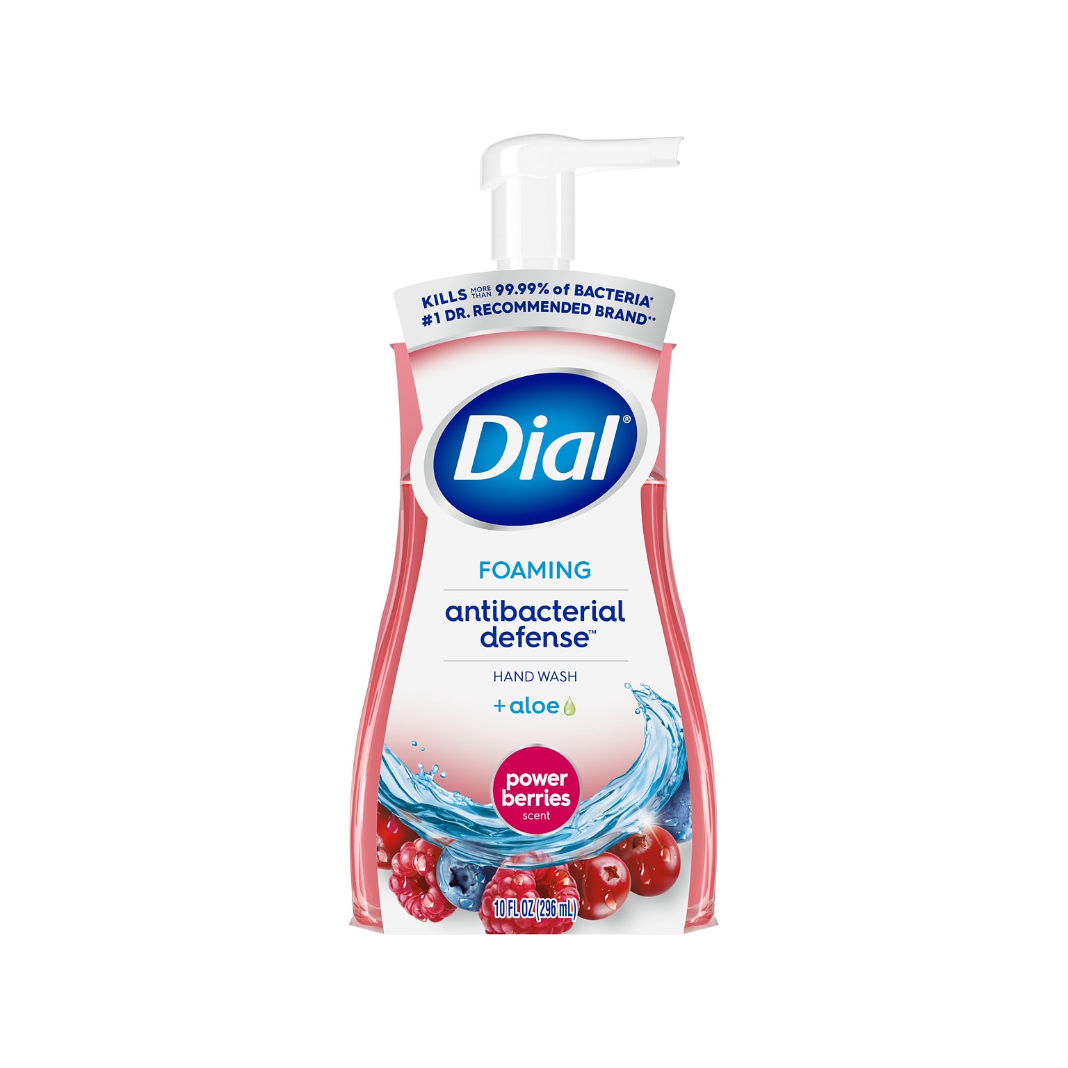 Dial Antibacterial Defense Foaming Hand Soap, Power Berries Scent, 10 Fl. Oz., 8/Carton (017000347271)