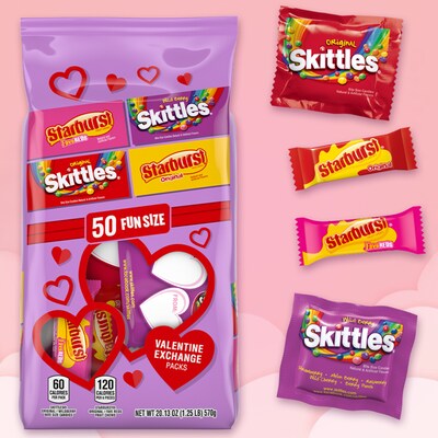 Mars Valentines Exchange Fun Size Variety Pack, 50/Bag (MMM30036)