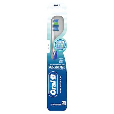 Oral-B Manual Indicator Contour Clean Soft Bristle Toothbrush, 72/Carton (10998CT)