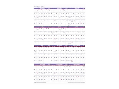 2024 AT-A-GLANCE 24 x 36 Yearly Wall Calendar (PM12-28-24)
