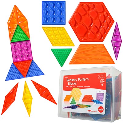 Edx Education Translucent Sensory Pattern Blocks (CTU22068)