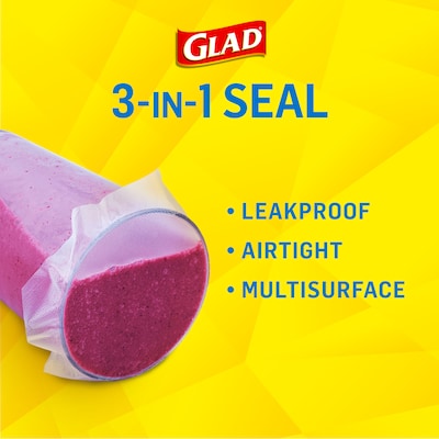 Glad Pressn Seal Plastic Food Wrap, 70 Sq. Ft. Roll, 12 Boxes/Carton (70441)