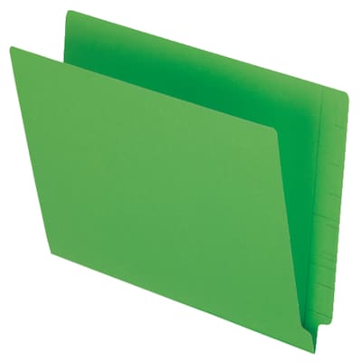Pendaflex End Tab File Folder, Straight Cut, Letter Size, Green, 100/Box (PFX H110DGR)