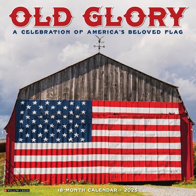 2025 Willow Creek Old Glory 12 x 12 Monthly Wall Calendar (44285)