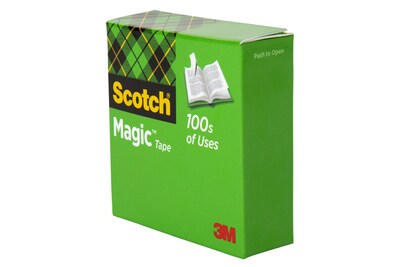 Scotch Magic Invisible Tape with Dispenser, 3/4" x 27.77 yds., 1" Core, 6 Rolls/Pack (810C40BK)