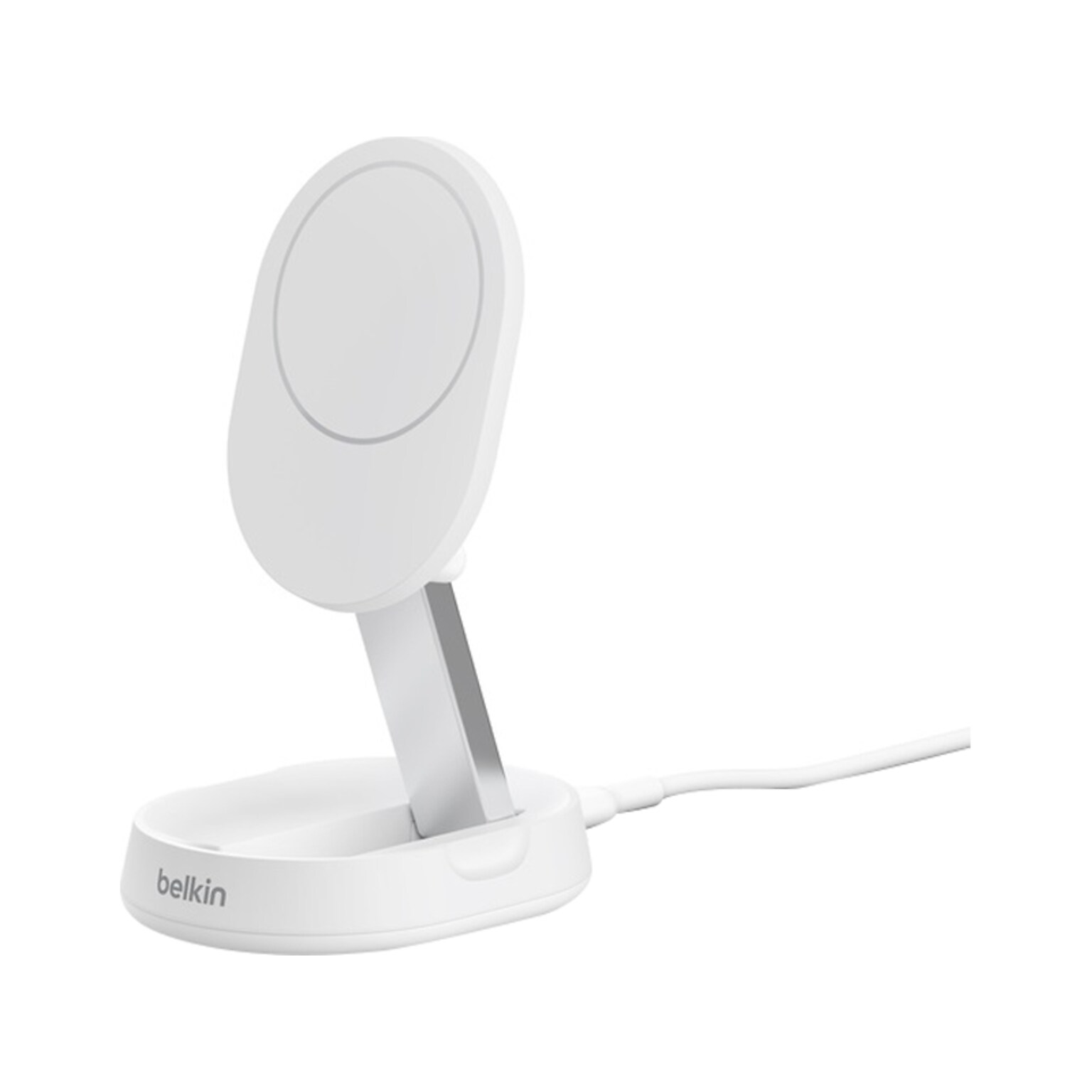 Belkin BoostCharge Pro Magnetic Wireless Charging Stand with Qi2 15W, White (WIA008ttWH)