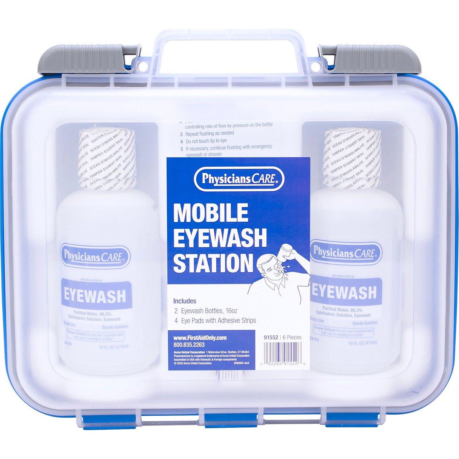 PhysiciansCare Mobile Eyewash Station, 6 pieces (91552)