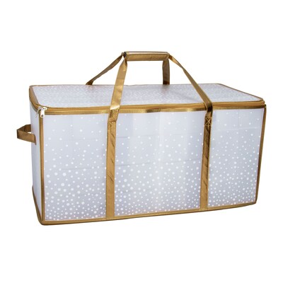 Simplify Ornament Storage Container, Plastic, Gold (9031 GOLD)