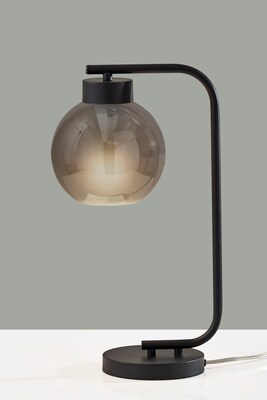 Adesso Atticus Incandescent Table Lamp, 20"H, Black (3897-01)