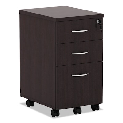 Alera Valencia Mobile Box/box/file Pedestal File, 15 7/8 X 20 1/2 X 28 3/8, Espresso