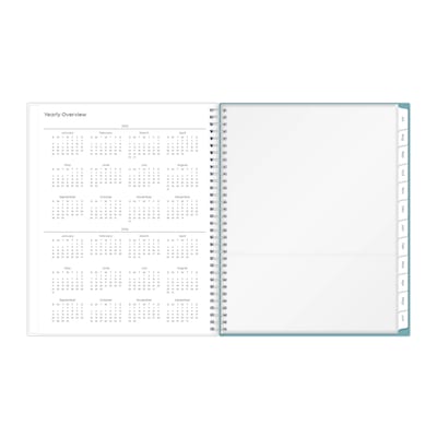 2025-2026 Blue Sky Teacher Dots 8.5" x 11" Academic Year Weekly & Monthly Planner, Plastic Cover, Multicolored (100330-A26)