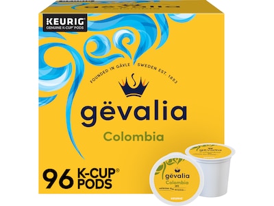 Gevalia Colombia Coffee Keurig K-Cup Pods, Medium Roast, 96/Box (5304CT)